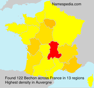Surname Bechon in France Surname Bechon in France