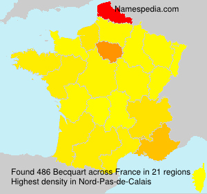 Surname Becquart in France Surname Becquart in France