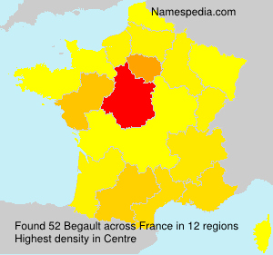 Surname Begault in France Surname Begault in France