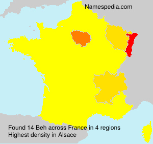 Surname Beh in France Surname Beh in France