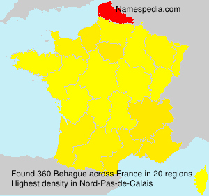 Surname Behague in France Surname Behague in France