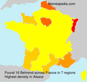 Surname Behrend in France Surname Behrend in France