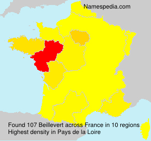 Surname Beillevert in France Surname Beillevert in France