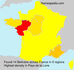 Surname Beilvaire in France Surname Beilvaire in France