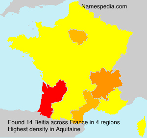 Surname Beitia in France Surname Beitia in France