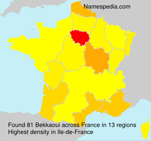 Surname Bekkaoui in France Surname Bekkaoui in France