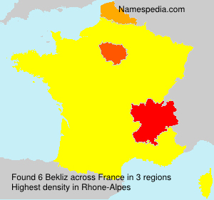 Surname Bekliz in France Surname Bekliz in France