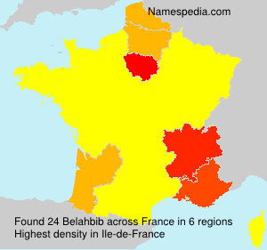 Surname Belahbib in France Surname Belahbib in France