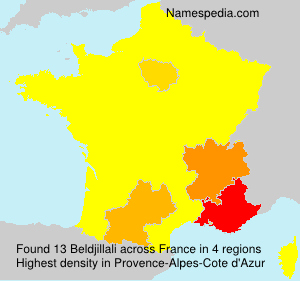 Surname Beldjillali in France Surname Beldjillali in France