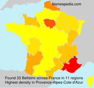 Surname Belfatmi in France Surname Belfatmi in France