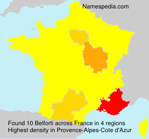 Surname Belforti in France Surname Belforti in France