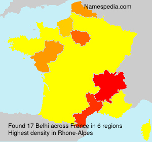 Surname Belhi in France