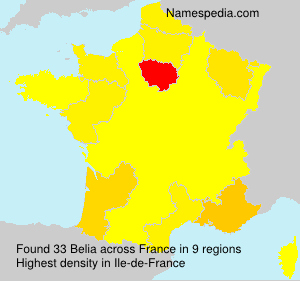 Surname Belia in France Surname Belia in France