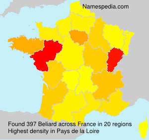 Surname Beliard in France Surname Beliard in France