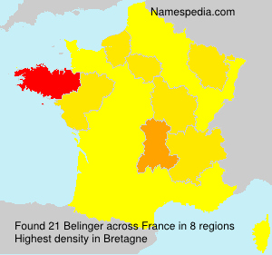 Surname Belinger in France Surname Belinger in France