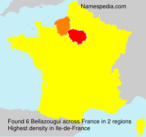 Surname Bellazougui in France Surname Bellazougui in France