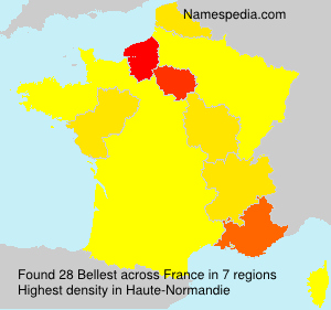 Surname Bellest in France Surname Bellest in France
