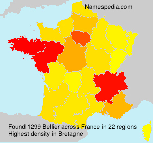 Surname Bellier in France Surname Bellier in France