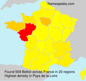 Surname Belliot in France Surname Belliot in France