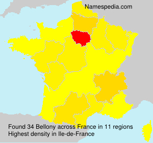 Surname Bellony in France