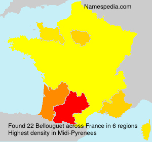 Surname Bellouguet in France Surname Bellouguet in France