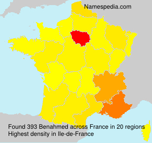 Surname Benahmed in France Surname Benahmed in France