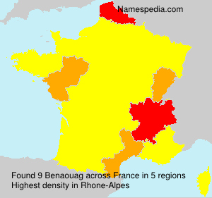 Surname Benaouag in France Surname Benaouag in France