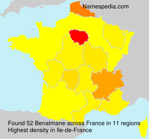 Surname Benatmane in France Surname Benatmane in France