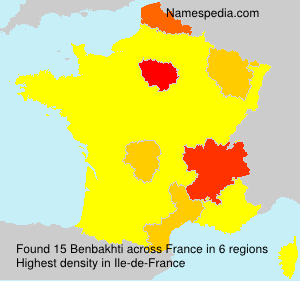 Surname Benbakhti in France Surname Benbakhti in France