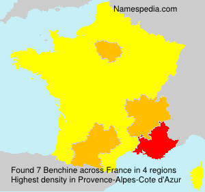 Surname Benchine in France Surname Benchine in France