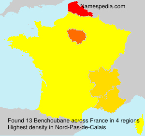 Surname Benchoubane in France Surname Benchoubane in France