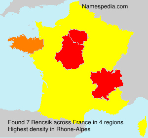 Surname Bencsik in France Surname Bencsik in France
