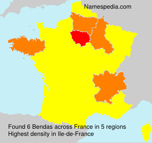 Surname Bendas in France Surname Bendas in France