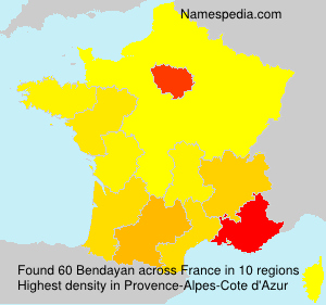 Surname Bendayan in France Surname Bendayan in France