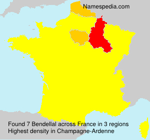 Surname Bendellal in France Surname Bendellal in France