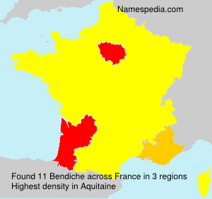 Surname Bendiche in France Surname Bendiche in France