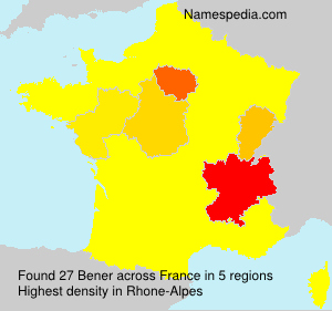 Surname Bener in France Surname Bener in France