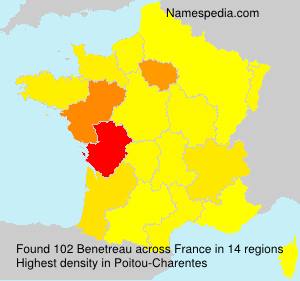Surname Benetreau in France Surname Benetreau in France
