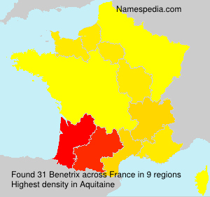 Surname Benetrix in France Surname Benetrix in France