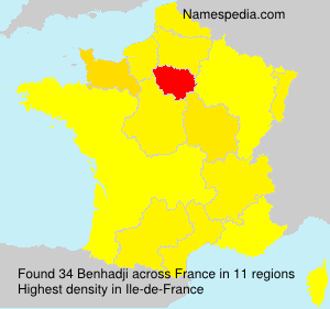 Surname Benhadji in France Surname Benhadji in France