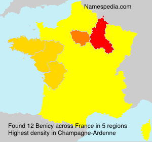 Surname Benicy in France Surname Benicy in France