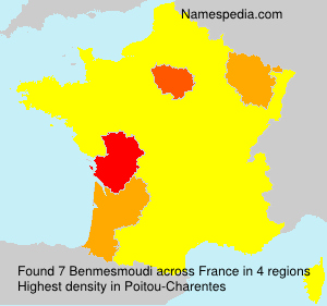 Surname Benmesmoudi in France Surname Benmesmoudi in France