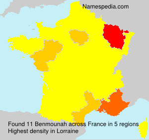 Surname Benmounah in France Surname Benmounah in France