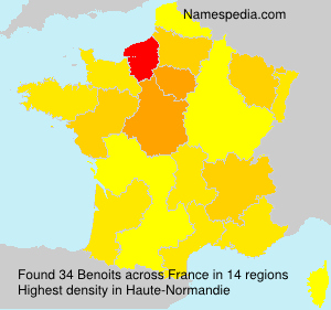 Surname Benoits in France Surname Benoits in France