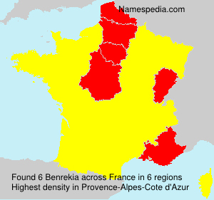 Surname Benrekia in France