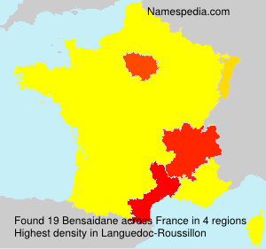 Surname Bensaidane in France Surname Bensaidane in France