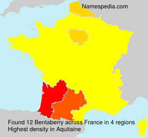 Surname Bentaberry in France Surname Bentaberry in France