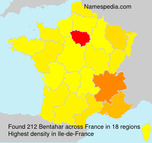 Surname Bentahar in France Surname Bentahar in France