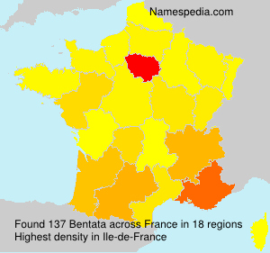 Surname Bentata in France Surname Bentata in France