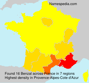 Surname Benzal in France Surname Benzal in France